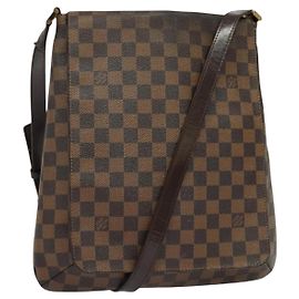 LOUIS VUITTON Borsa a Spalla Musette Damier Ebene N51302 LV Auth BA4053 Damier ebene