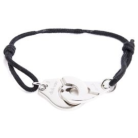 Pulseira Ajustável Dinh Van Menotte GM Prata Esterlina XL com Abotoaduras Prata