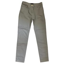 Calças Jeans Luisa Spagnoli Cinza de Algodão e Elastano Tamanho 40 Cinza