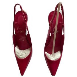 Christian Louboutin Hot Chick Sling Escarpins Rose Vernis Rose