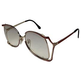 Óculos de sol de metal vintage Balenciaga Prata