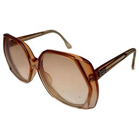 Occhiali da sole vintage Givenchy oversize marrone arancione Arancione