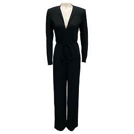 Rag & Bone Black Sonia Japanese Crepe Jumpsuit Black