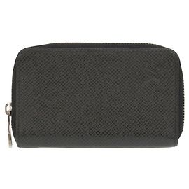 Portafoglio Zippy Louis Vuitton in pelle Taiga nera Nero