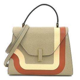 Valextra Iside Medium Leather Shoulder Bag Grey