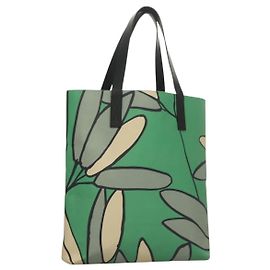 MARNI Tote Bag Leather Green Auth 133065 Green