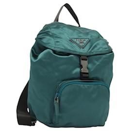 PRADA Backpack Satin Blue Auth yk19071 Blue