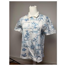 Polo Vintage Dior Blu Bianco M Blu