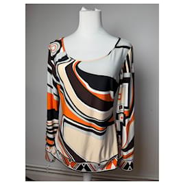 Emilio Pucci Vintage Pucci Sweatshirt Seide M Orange Orange