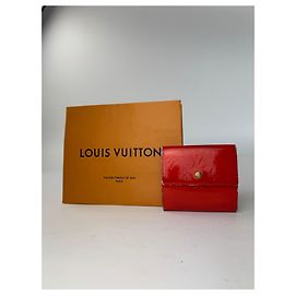 Vintage Louis Vuitton Vernis Leather Wallet red Red