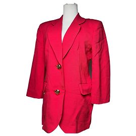 Blazer in seta vintage Balenciaga / Trench Rosso L Rosso