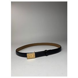 Vintage Yves Saint Laurent Ledergürtel schwarz Schwarz