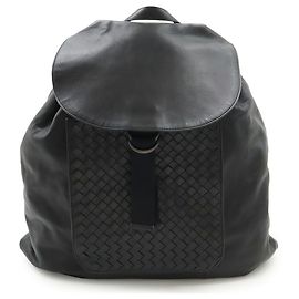 Bottega Veneta Intrecciato Backpack Black