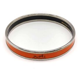 Pulseira Bangle Cloisonné Laranja Hermès Laranja