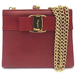 Mini borsa a spalla Vara Ribbon di Salvatore Ferragamo Rosso