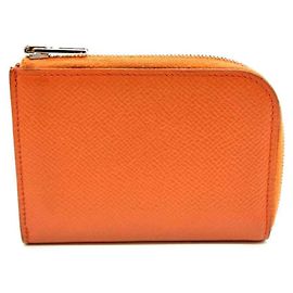 Monedero de Epsom naranja Hermès Remix ID Naranja