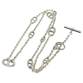 Hermès-Hermes SV925 Farandole Men's Necklace-Silvery