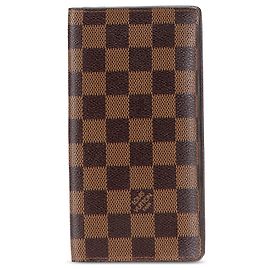 Cartera Brazza Damier Ebene Marrón Louis Vuitton Castaño