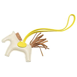 Hermès-Hermès Brown Milo Lambskin GriGri Rodeo Bag Charm PM-Brown,Beige