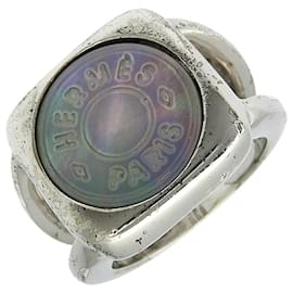 Hermès Hermes Silver Shell Band Ring Silvery