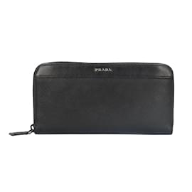 Prada-Prada Leather Long Wallet 2ML317-Black