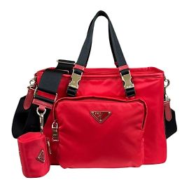 Prada Re-Nylon Pet Bag Red
