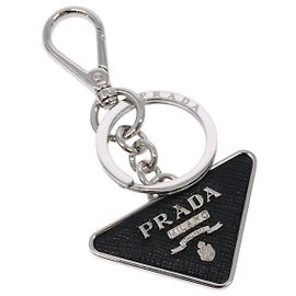 PRADA Chaveiro de metal Prata Auth 134252V Prata