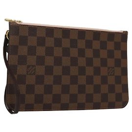 LOUIS VUITTON Pouch Neverfull MM Damier Ebene Auth LV 135978 Damier ebene