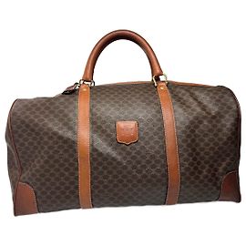 Céline Borsa Boston in pelle monogramma Triomphe vintage Celine Paris marrone Marrone