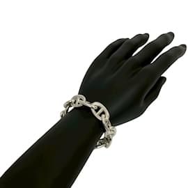 Hermès-Hermes Chaine d'Ancre TGM Silver Charm Bracelet-Silvery