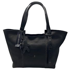 Henry Béguelin Bolsa tote grande de couro Betta preta Henry Beguelin Preto