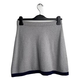 Falda Chanel de cachemira gris Gris