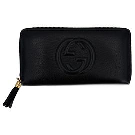 Gucci Soho Wallet Black Leather Black