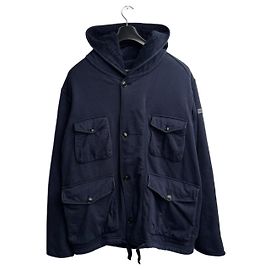 Stone Island Giacca con cappuccio blu navy cotone Blu navy