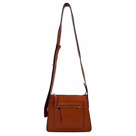 Bolsa transversal Smythson Bond de couro laranja Laranja