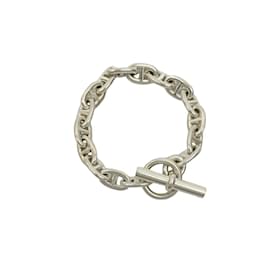 Hermès-Hermes Chaine d'Ancre MM Silver Charm Bracelet-Silvery