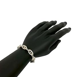 Hermès-Hermes Chaine d'Ancre MM Silver Charm Bracelet-Silvery