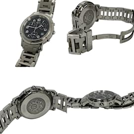 Hermès-HERMES Clipper Stainless Steel Quartz Watch-Other