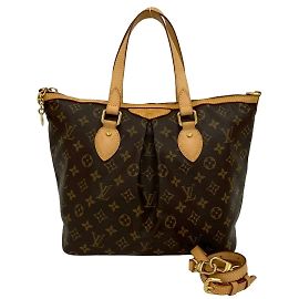 Sac à main en cuir Monogram Palermo PM de Louis Vuitton Marron