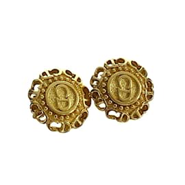 Gold Ohrclip Christian Dior Golden