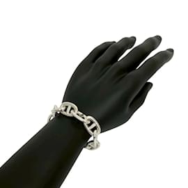 Hermès-Hermes Chaine d'Ancre TGM Silver Charm Bracelet-Silvery