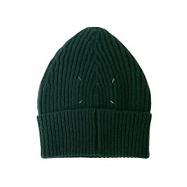 Maison Martin Margiela Maison Margiela 4-Stitch Wool Knit Cap Green