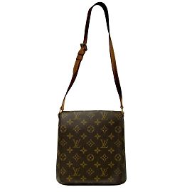 Borsa a spalla mini Musette Salsa in pelle Monogram Louis Vuitton Marrone
