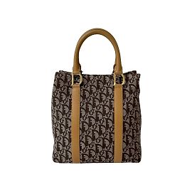 Christian Dior Trotter Pattern Handbag Brown Beige