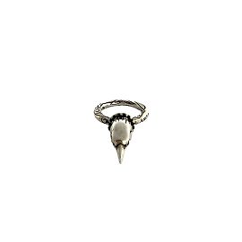 GUCCI Anger Forest Eagle Head Ring Silvery