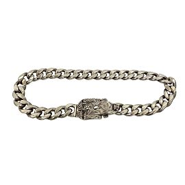 Colar de corrente com cabeça de gato arabesco GUCCI Prata