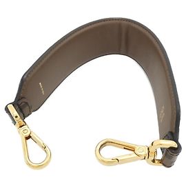 Fendi Mini Strap You Black and Gold Leather Black Golden