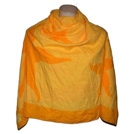 Autre Marque Bourbon Baumwollschal orange gelb Orange Gelb