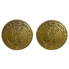 Boucles d'oreilles clip avec logo de cheval ombragé Burberry Doré