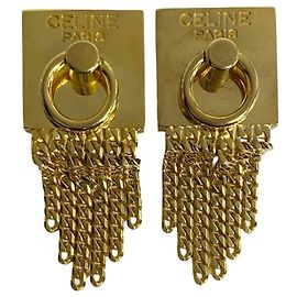Céline Celine Gold Clip Earrings Golden